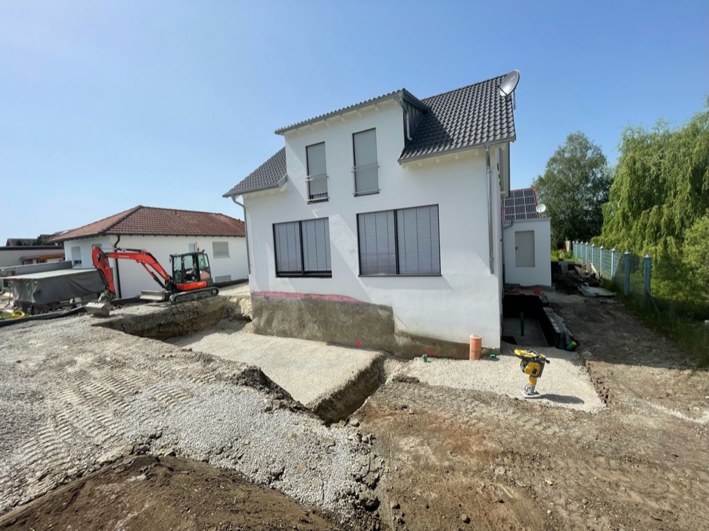 Baugrube für Einfamilienhaus